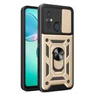 For Xiaomi Redmi 12C 4G / 11A 4G Sliding Camera Cover Design TPU Hybrid PC Phone Case(Gold) - 1