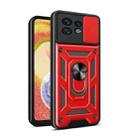 For Motorola Edge 40 Pro Sliding Camera Cover Design TPU Hybrid PC Phone Case(Red) - 1