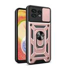 For Motorola Edge 40 Pro Sliding Camera Cover Design TPU Hybrid PC Phone Case(Rose Gold) - 1