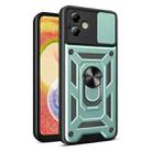 For Motorola Moto G14 Sliding Camera Cover Design TPU Hybrid PC Phone Case(Mint Green) - 1