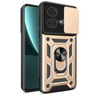 For Motorola Edge 40 Neo 5G Sliding Camera Cover Design TPU Hybrid PC Phone Case(Gold) - 1
