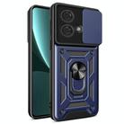 For Motorola Edge 40 Neo 5G Sliding Camera Cover Design TPU Hybrid PC Phone Case(Blue) - 1