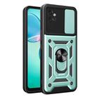 For Motorola Moto G32 Sliding Camera Cover Design TPU Hybrid PC Phone Case(Mint Green) - 1