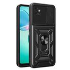 For Motorola Moto G32 Sliding Camera Cover Design TPU Hybrid PC Phone Case(Black) - 1