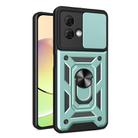 For Motorola Moto G84 Sliding Camera Cover Design TPU Hybrid PC Phone Case(Mint Green) - 1