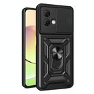 For Motorola Moto G84 Sliding Camera Cover Design TPU Hybrid PC Phone Case(Black) - 1