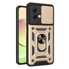 For Motorola Moto G84 Sliding Camera Cover Design TPU Hybrid PC Phone Case(Gold) - 1