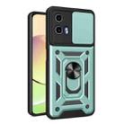 For Motorola Moto G04 / G24 Sliding Camera Cover Design TPU Hybrid PC Phone Case(Mint Green) - 1