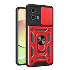 For Motorola Moto G04 / G24 Sliding Camera Cover Design TPU Hybrid PC Phone Case(Red) - 1