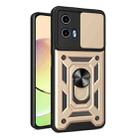 For Motorola Moto G04 / G24 Sliding Camera Cover Design TPU Hybrid PC Phone Case(Gold) - 1