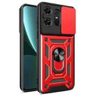 For Motorola Edge 50 Pro Global Sliding Camera Cover Design TPU Hybrid PC Phone Case(Red) - 1