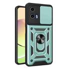 For Motorola Moto G34 5G Sliding Camera Cover Design TPU Hybrid PC Phone Case(Mint Green) - 1