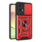 For Motorola Moto G34 5G Sliding Camera Cover Design TPU Hybrid PC Phone Case(Red) - 1