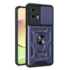 For Motorola Moto G34 5G Sliding Camera Cover Design TPU Hybrid PC Phone Case(Blue) - 1