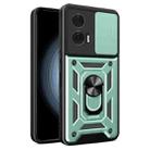 For Motorola Edge 50 Fusion Sliding Camera Cover Design TPU Hybrid PC Phone Case(Mint Green) - 1