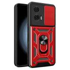 For Motorola Edge 50 Fusion Sliding Camera Cover Design TPU Hybrid PC Phone Case(Red) - 1