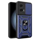 For Motorola Edge 50 Fusion Sliding Camera Cover Design TPU Hybrid PC Phone Case(Blue) - 1