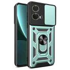 For Motorola Moto G85 / S50 Neo Sliding Camera Cover Design TPU Hybrid PC Phone Case(Mint Green) - 1