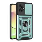 For Motorola Moto G55 Sliding Camera Cover Design TPU Hybrid PC Phone Case(Mint Green) - 1