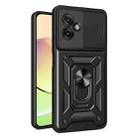 For Motorola Moto G55 Sliding Camera Cover Design TPU Hybrid PC Phone Case(Black) - 1