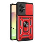 For Motorola Moto G55 Sliding Camera Cover Design TPU Hybrid PC Phone Case(Red) - 1