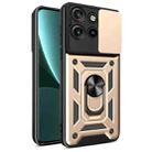 For Motorola Edge 50 Neo Sliding Camera Cover Design TPU Hybrid PC Phone Case(Gold) - 1