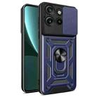 For Motorola Edge 50 Neo Sliding Camera Cover Design TPU Hybrid PC Phone Case(Blue) - 1