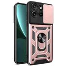 For Motorola Edge 50 Neo Sliding Camera Cover Design TPU Hybrid PC Phone Case(Rose Gold) - 1