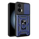 For Motorola Moto G35 5G Global Sliding Camera Cover Design TPU Hybrid PC Phone Case(Blue) - 1