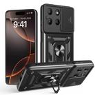 For Motorola Moto G15 Sliding Camera Cover Design TPU+PC Phone Case(Black) - 1