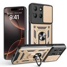 For Motorola Moto G15 Sliding Camera Cover Design TPU+PC Phone Case(Gold) - 1