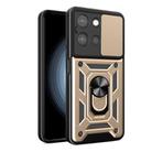 For Motorola Moto G 2025 Sliding Camera Cover Design TPU+PC Phone Case(Gold) - 1