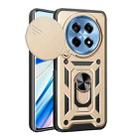 For OnePlus 12R 5G / Ace 3 5G Sliding Camera Cover Design TPU Hybrid PC Phone Case(Gold) - 1