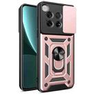 For OnePlus 12 5G Global Sliding Camera Cover Design TPU Hybrid PC Phone Case(Rose Gold) - 1