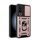 For OnePlus Nord CE4 5G Global Sliding Camera Cover Design TPU Hybrid PC Phone Case(Rose Gold) - 1