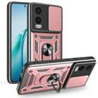 For OnePlus Nord CE4 Lite India Sliding Camera Cover Design TPU Hybrid PC Phone Case(Rose Gold) - 1