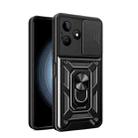 For Realme C53 4G / Narzo N53 4G Sliding Camera Cover Design TPU Hybrid PC Phone Case(Black) - 1