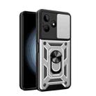 For Realme C53 4G / Narzo N53 4G Sliding Camera Cover Design TPU Hybrid PC Phone Case(Silver) - 1