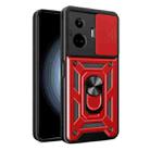 For Realme GT3 5G Sliding Camera Cover Design TPU Hybrid PC Phone Case(Red) - 1