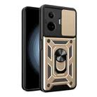 For Realme GT3 5G Sliding Camera Cover Design TPU Hybrid PC Phone Case(Gold) - 1