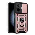 For Realme GT3 5G Sliding Camera Cover Design TPU Hybrid PC Phone Case(Rose Gold) - 1