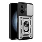 For Realme GT3 5G Sliding Camera Cover Design TPU Hybrid PC Phone Case(Silver) - 1