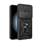 For Realme 11 Pro 5G/11 Pro+ Sliding Camera Cover Design TPU Hybrid PC Phone Case(Black) - 1