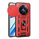 For Realme 12 5G Global Sliding Camera Cover Design TPU Hybrid PC Phone Case(Red) - 1