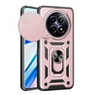 For Realme 12 5G Global Sliding Camera Cover Design TPU Hybrid PC Phone Case(Rose Gold) - 1