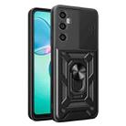 For Realme C65 4G Sliding Camera Cover Design TPU Hybrid PC Phone Case(Black) - 1