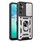 For Realme C65 4G Sliding Camera Cover Design TPU Hybrid PC Phone Case(Silver) - 1