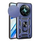 For Realme 12+ 5G Global Sliding Camera Cover Design TPU Hybrid PC Phone Case(Blue) - 1