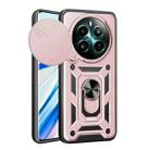 For Realme 12+ 5G Global Sliding Camera Cover Design TPU Hybrid PC Phone Case(Rose Gold) - 1