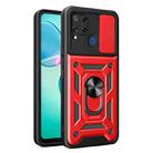 For Realme C25 / C15 Sliding Camera Cover Design TPU Hybrid PC Phone Case(Red) - 1